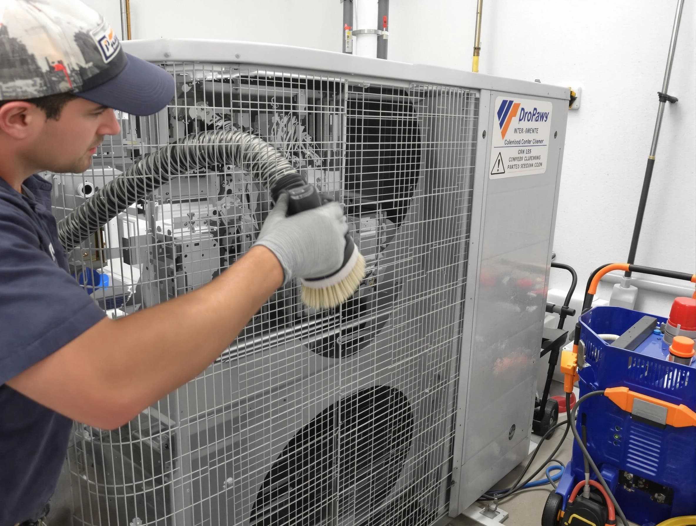 Alabaster Air Duct Cleaning specialist performing precision AC coil cleaning for improved system performance in Alabaster