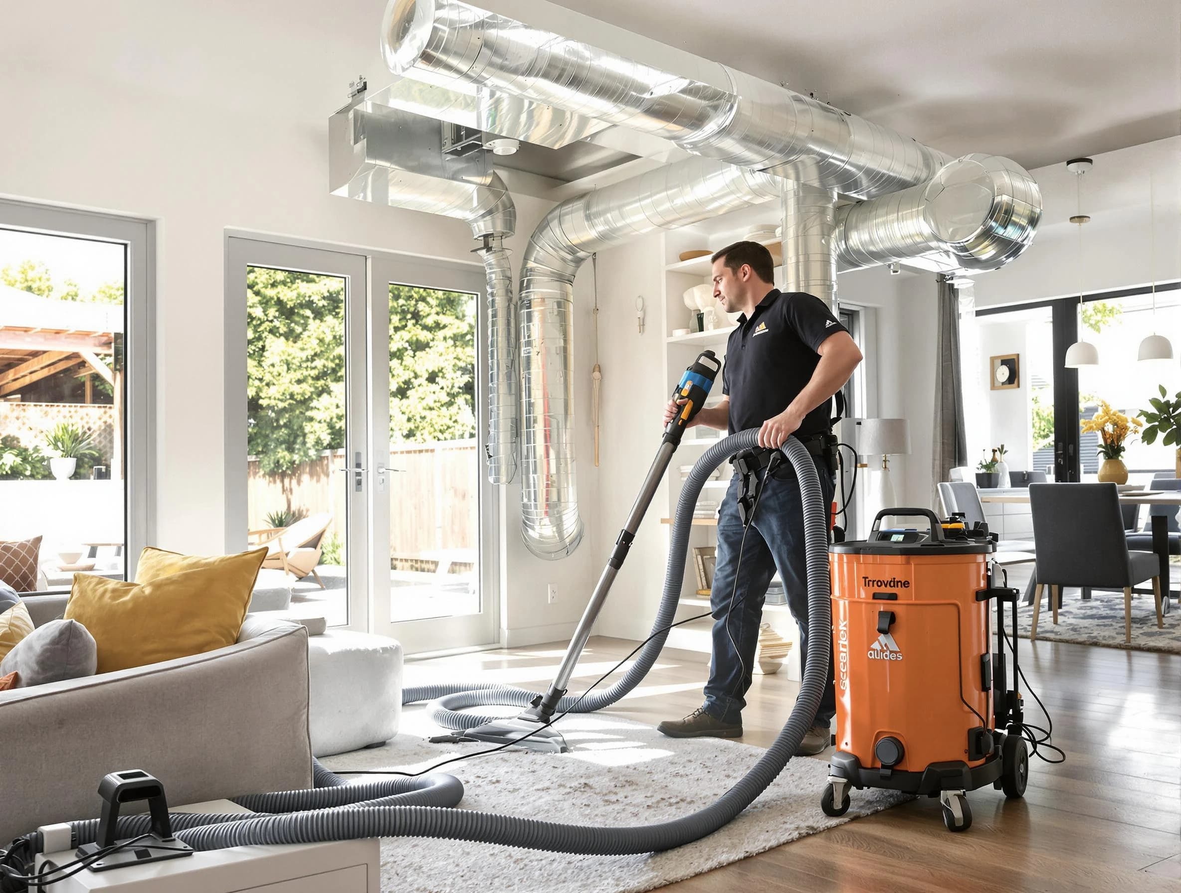 Alabaster Air Duct Cleaning specialist performing thorough residential duct cleaning using advanced equipment in Alabaster