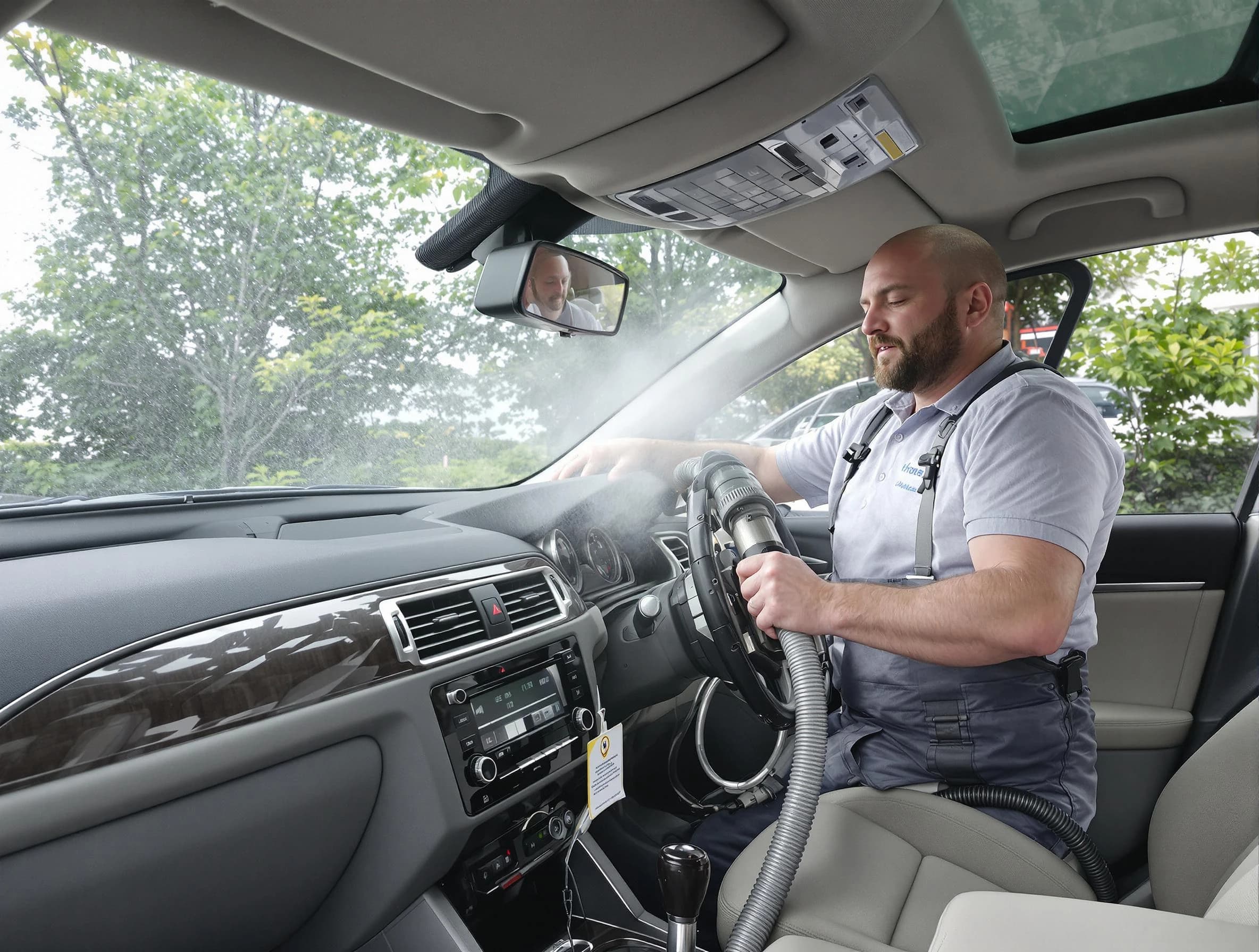 Alabaster Air Duct Cleaning specialist performing professional car duct cleaning in Alabaster