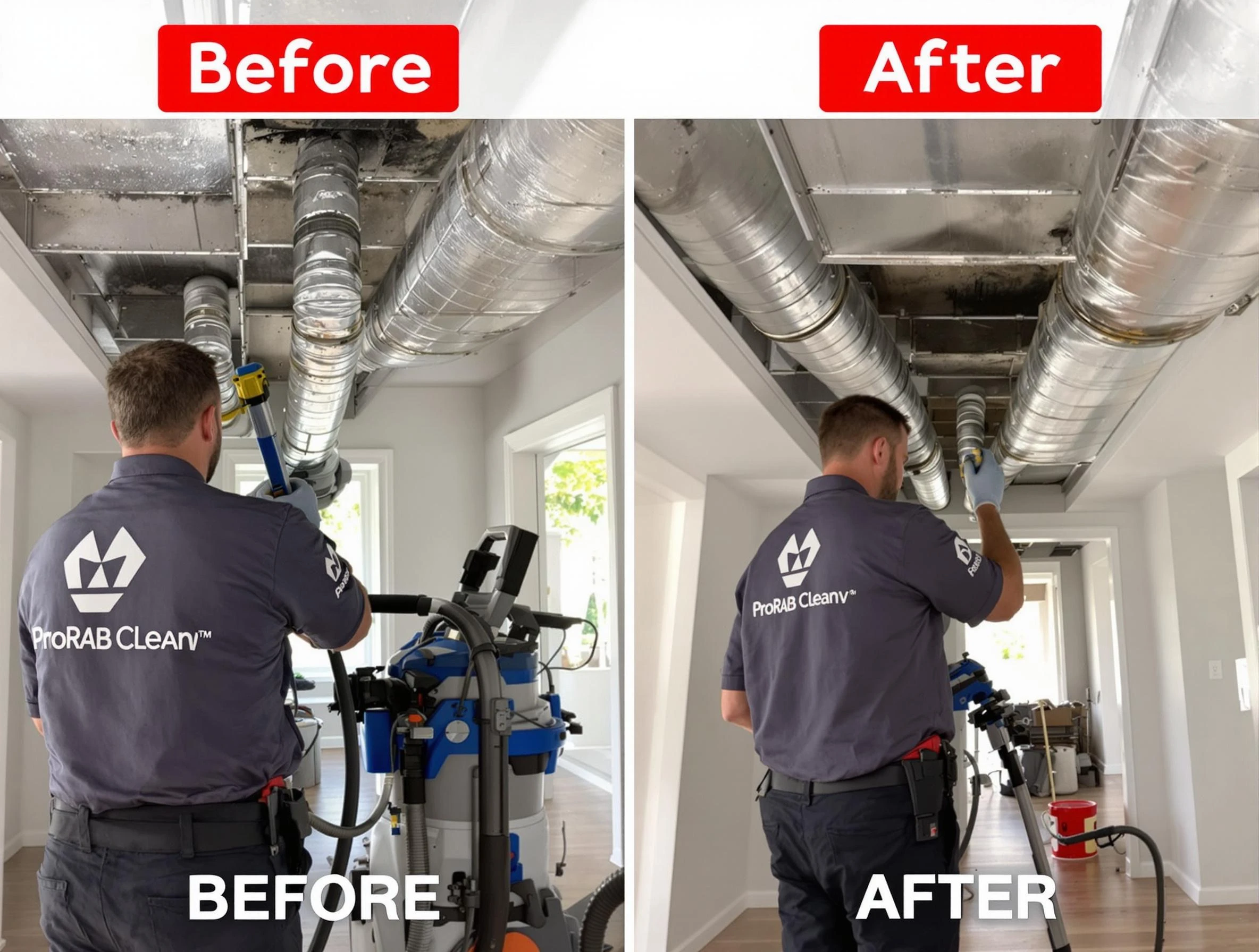 Alabaster Air Duct Cleaning expert performing thorough residential duct cleaning in a Alabaster home